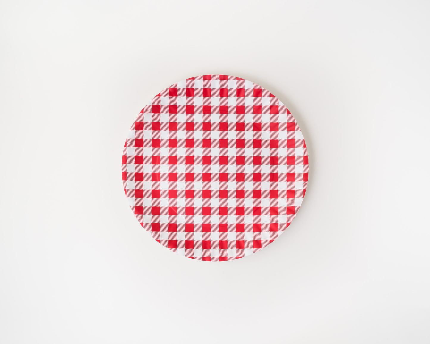 Red Gingham Melamine Platter
