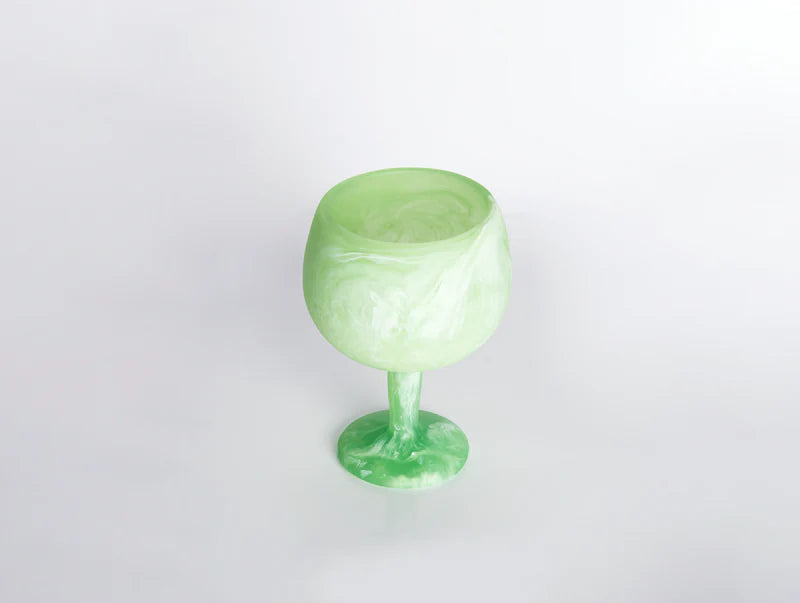 Stemware in Mint Swirl - Set of 2