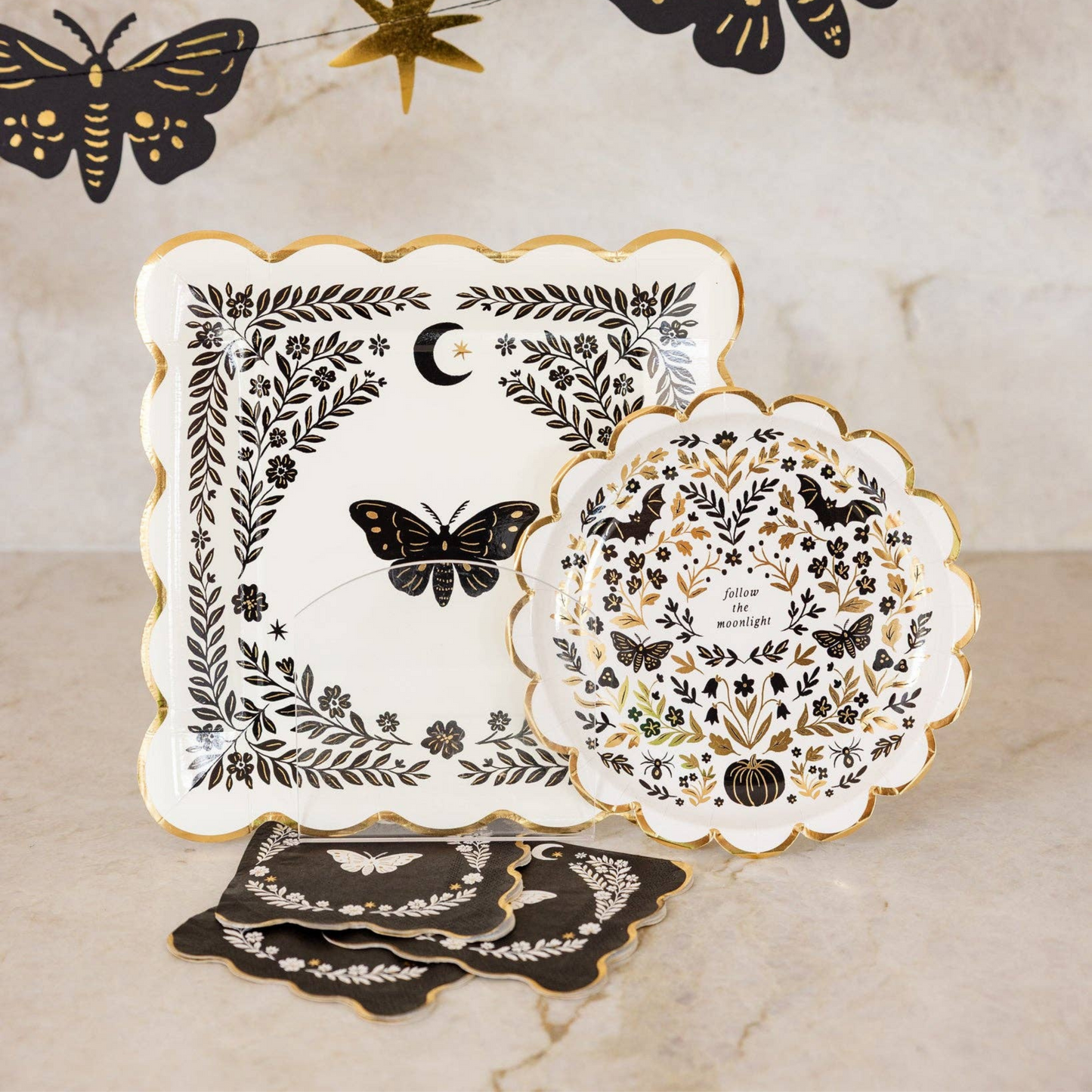 Moonlight Moth Cocktail Napkins - Pack of 18