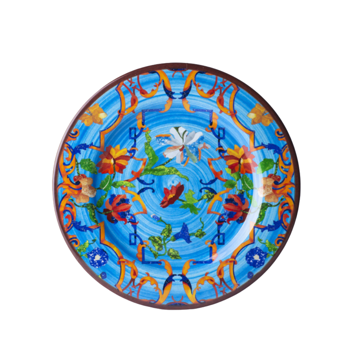 Pancale Melamine Plate in Turquoise - Set of 6