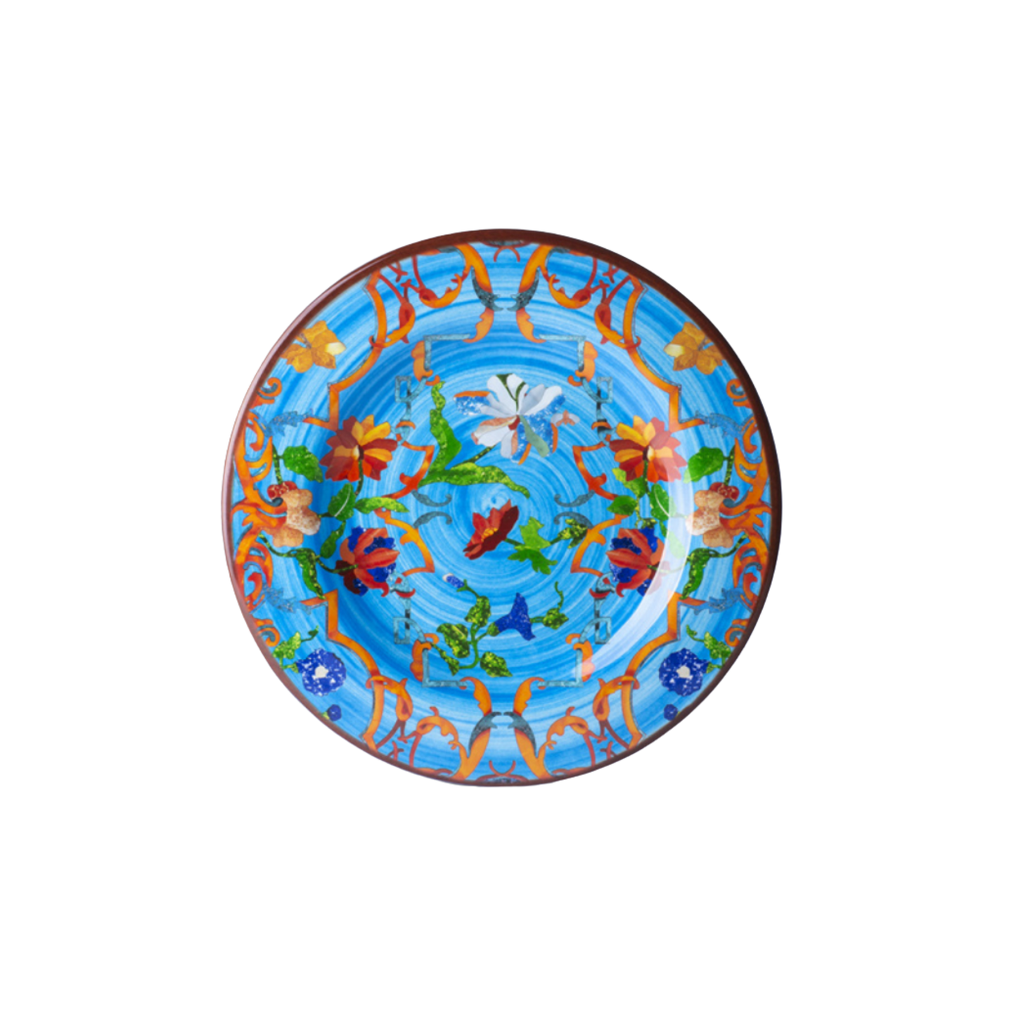 Pancale Melamine Plate in Turquoise - Set of 6