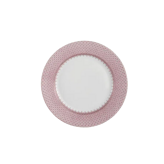 Pink Lace Dessert Plate