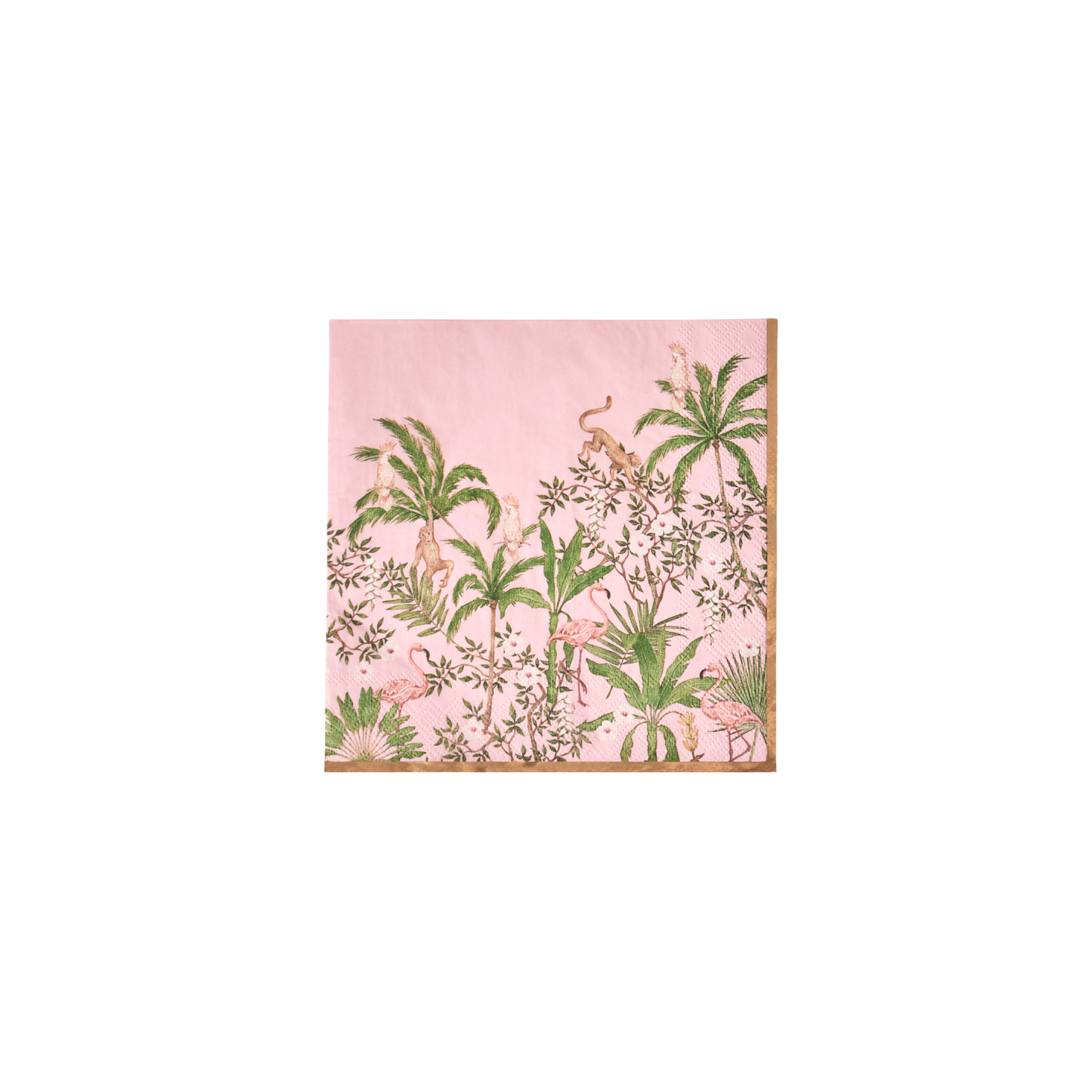 Palm Beach - Pink & Green Large Paper Napkins - Set of 20
