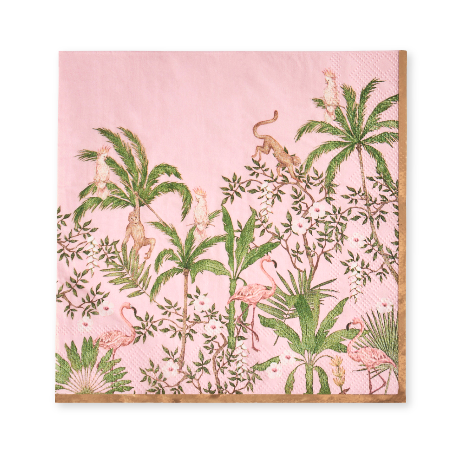 Palm Beach - Pink & Green Large Paper Napkins - Set of 20
