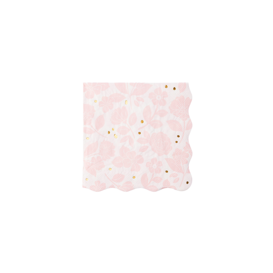 Petal Pink Floral Dinner Napkins – Set of 20
