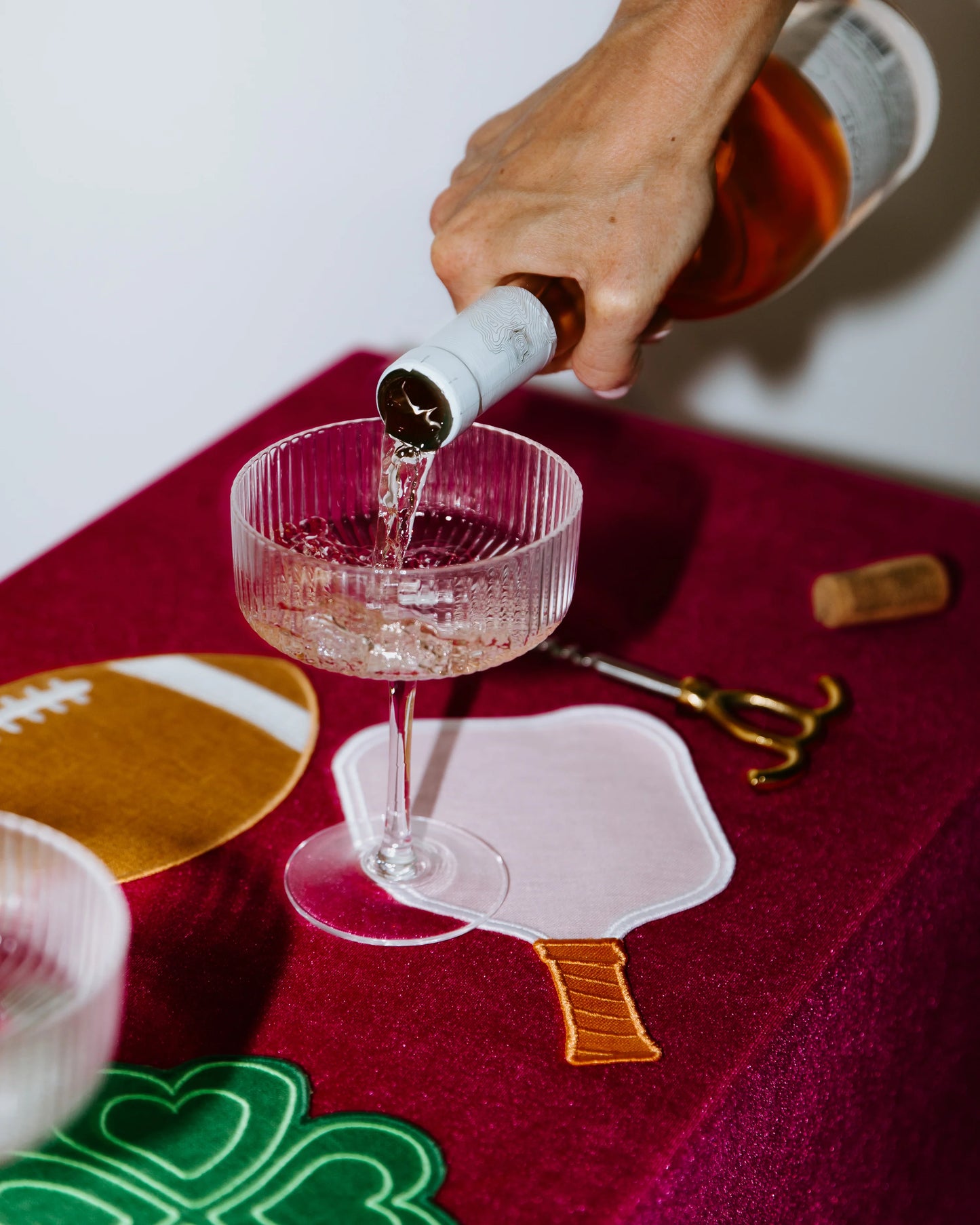 Pickleball Paddle Pink Linen Cocktail Napkins - Set of 4