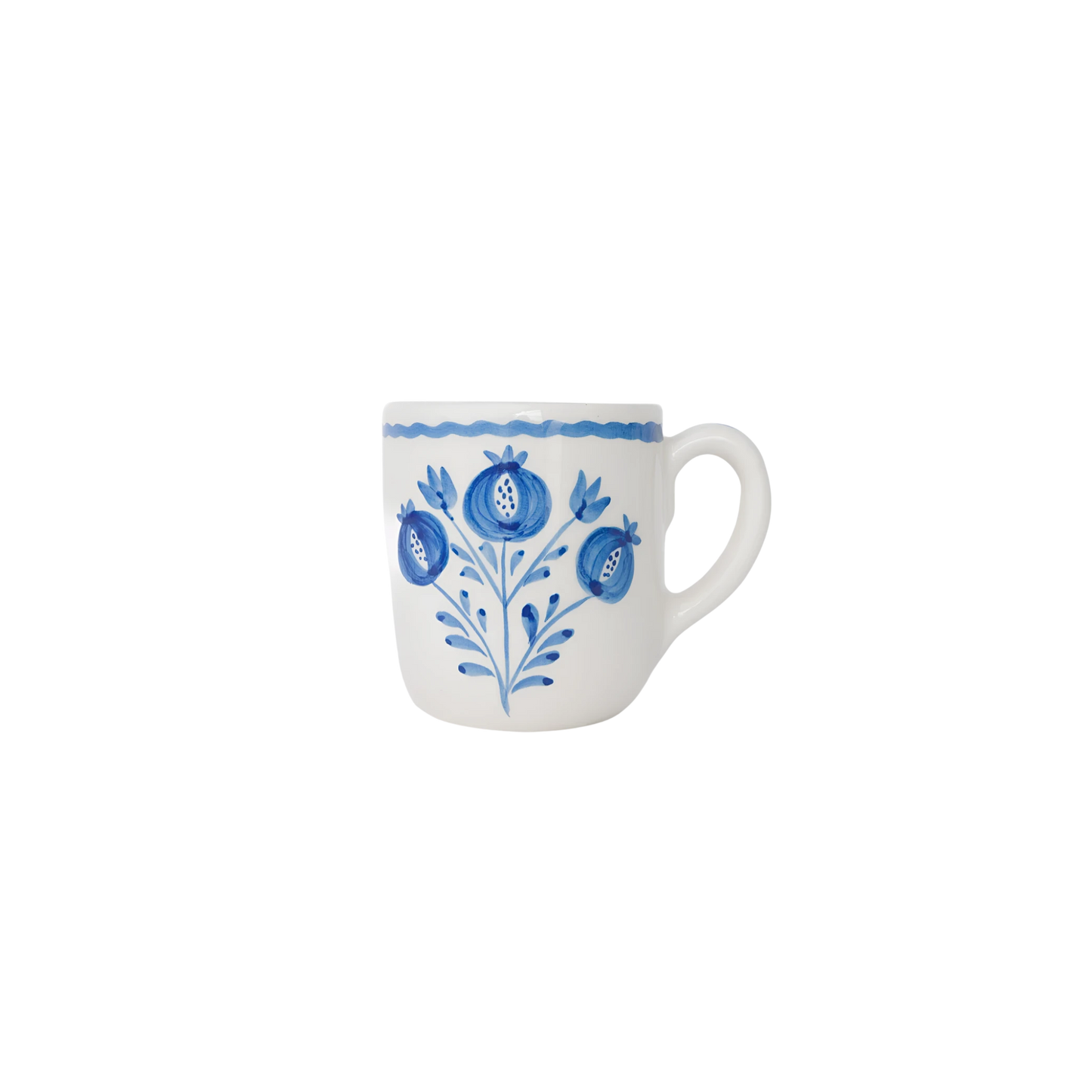 Pomegranate Trio Sketch Cobalt Blue Mug Set of 2