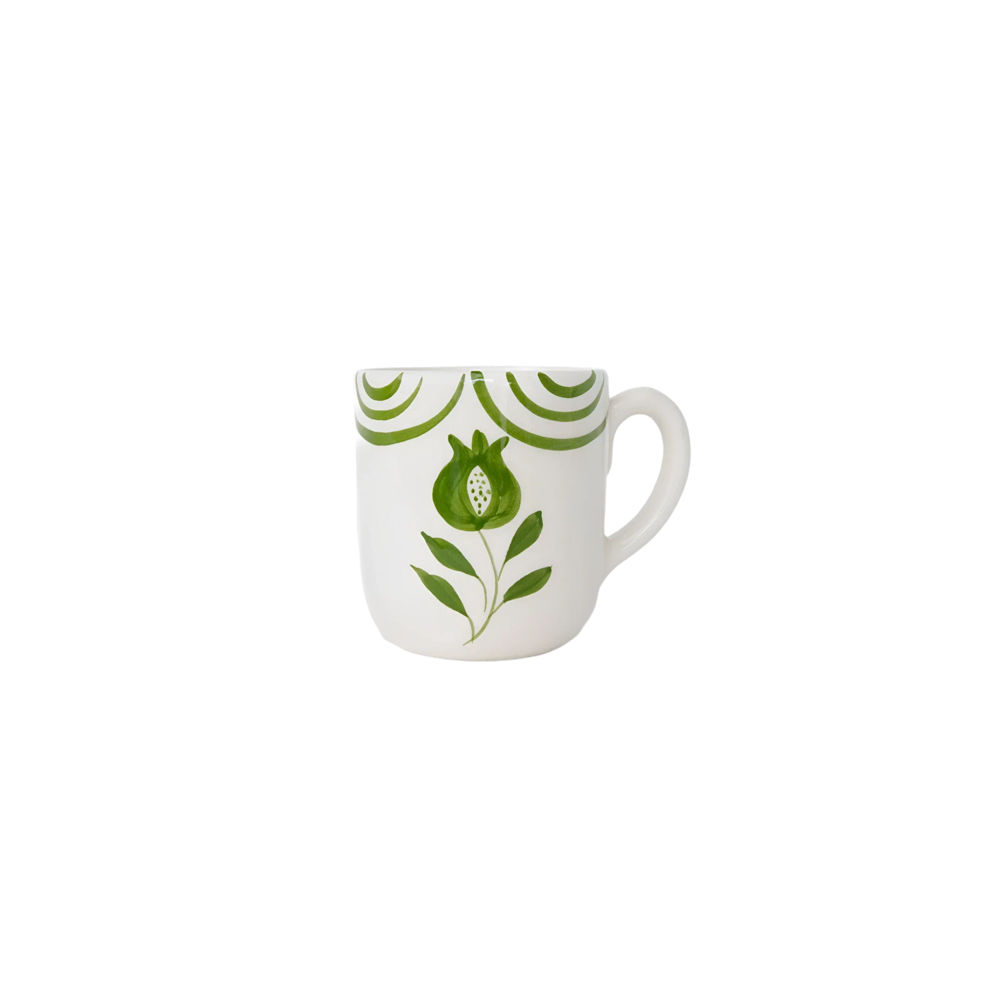 Pomegranate Duet Green Mug Set of 2