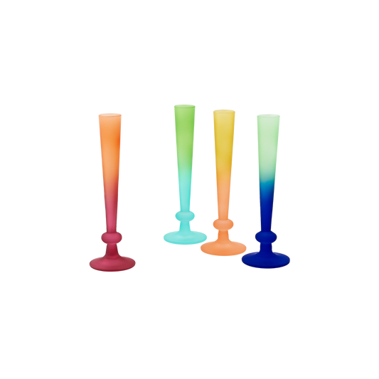 Rainbow Frosted Bud Vase