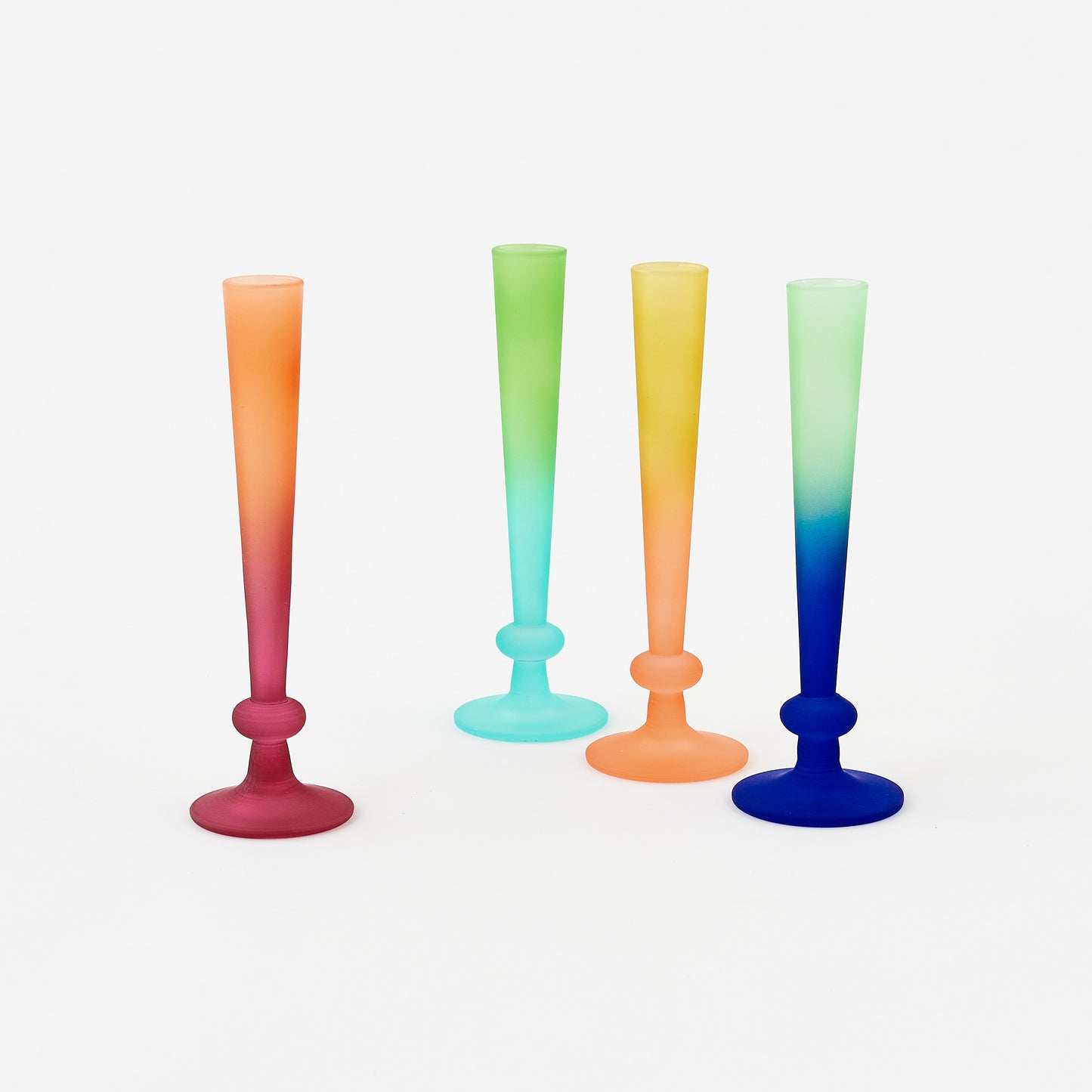 Rainbow Frosted Bud Vase