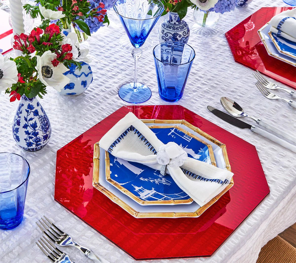 Red Placemat - Set of 4 in a Gift Box