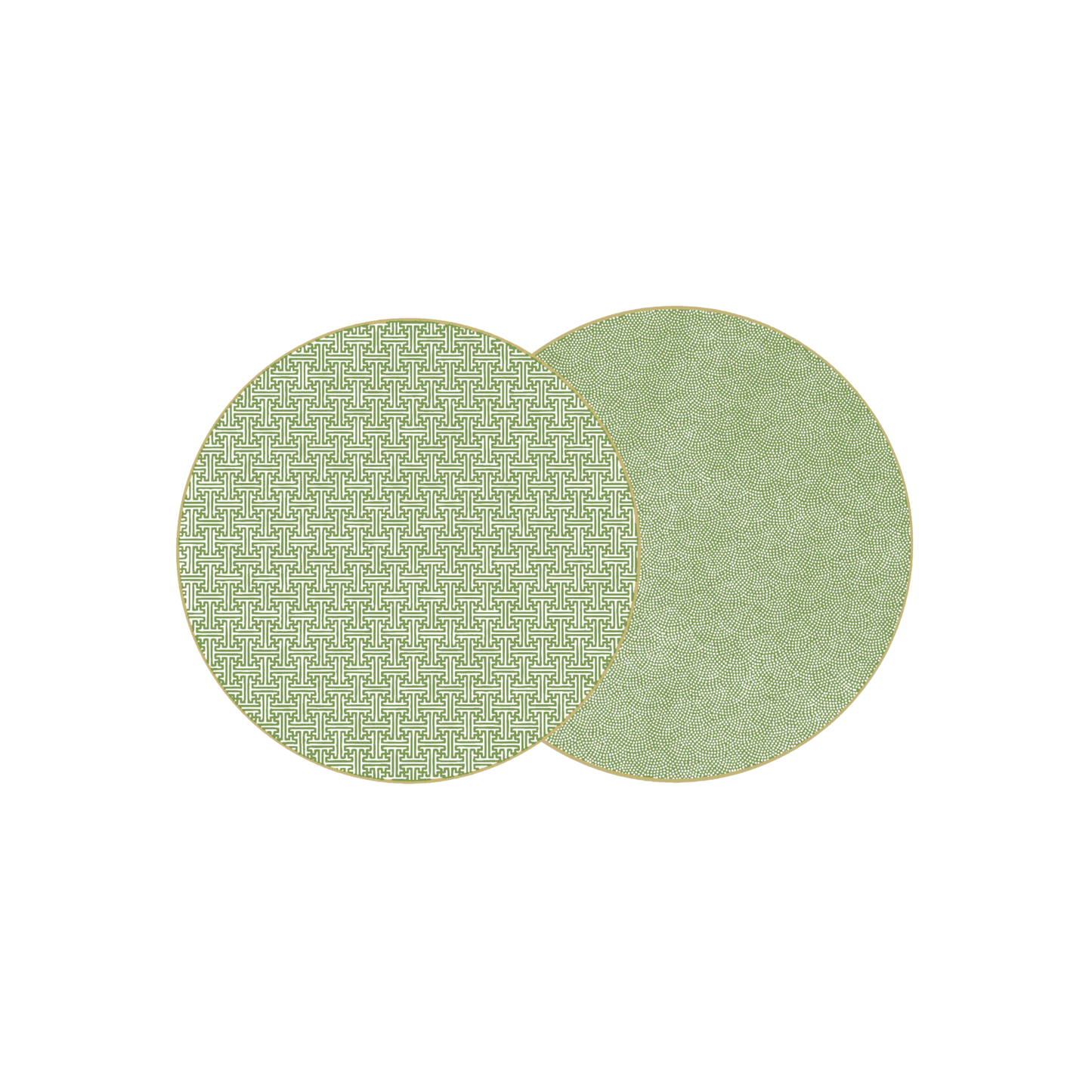 Reversible Sayagata Placemat in Saxon Green