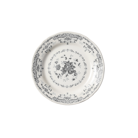Rose Salad Plate in Black