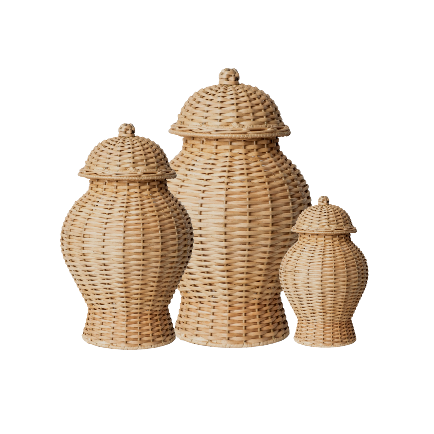 Round Wicker Jar