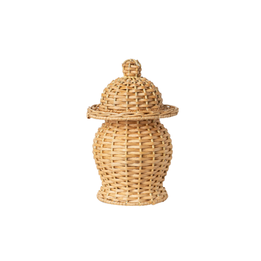 Round Wicker Jar