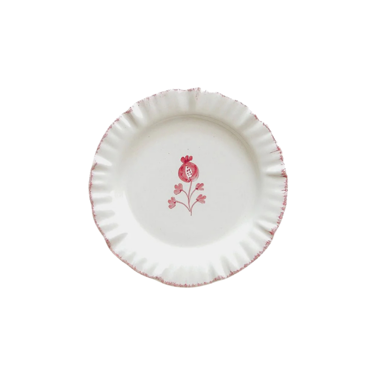 Ruffled Rose Appetizer Plate Set of 4