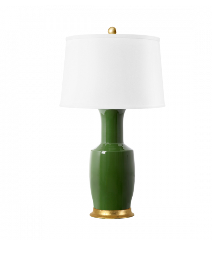 Alia Lamp with Shade in Dark Green