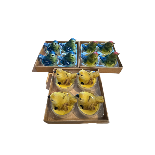 Sculpted Bird Tea Lights Set of 4