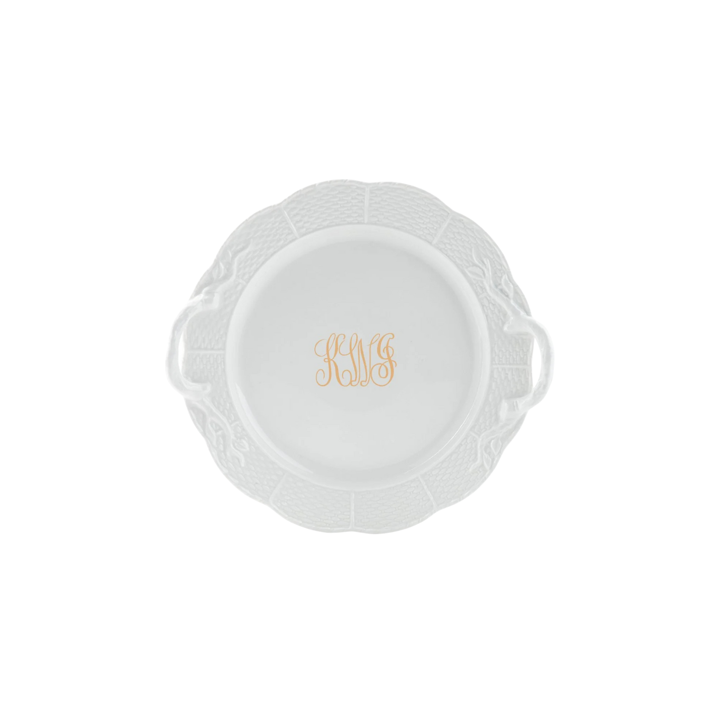 Signature Giftware Round Handled Platter with Monogram