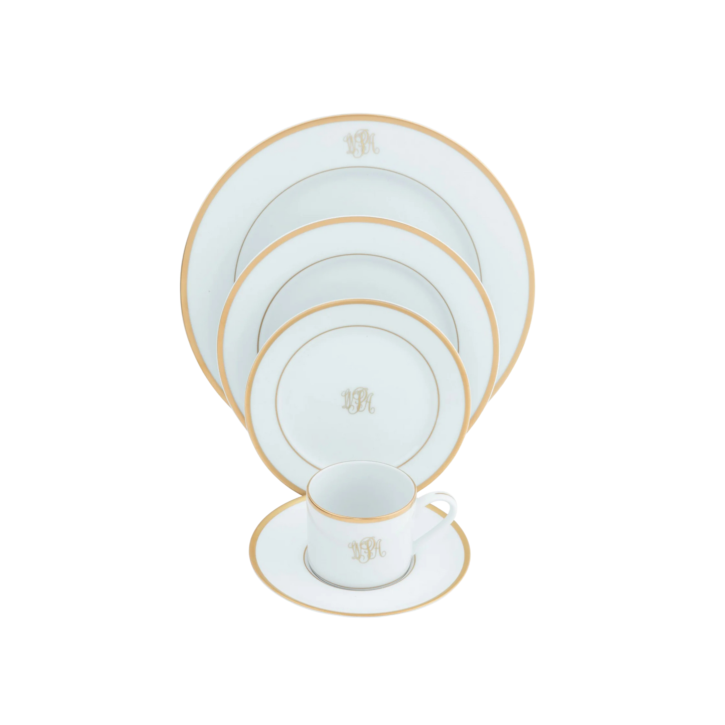 Signature Gold With Monogram Ultra-White China