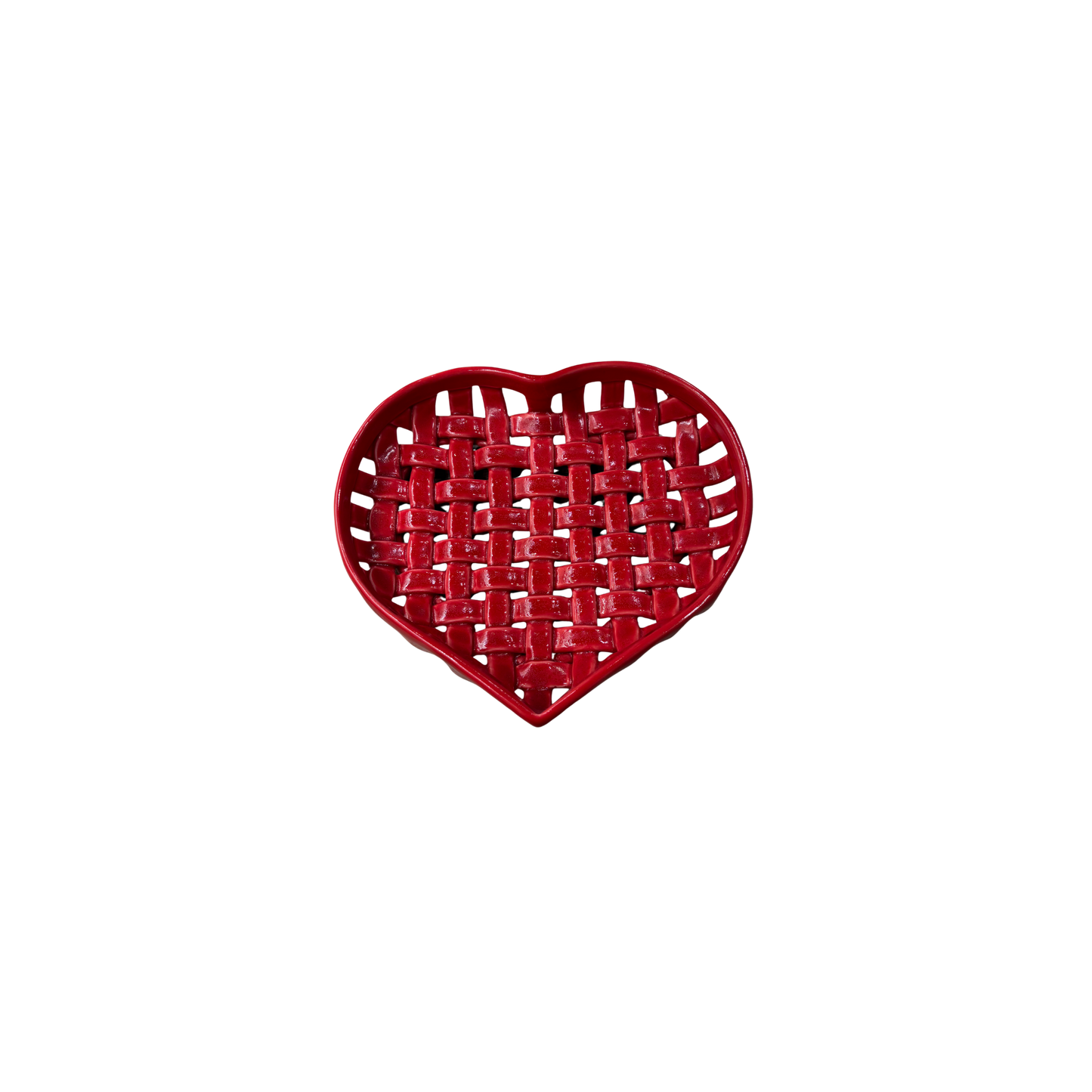 Large Woven Heart - Red