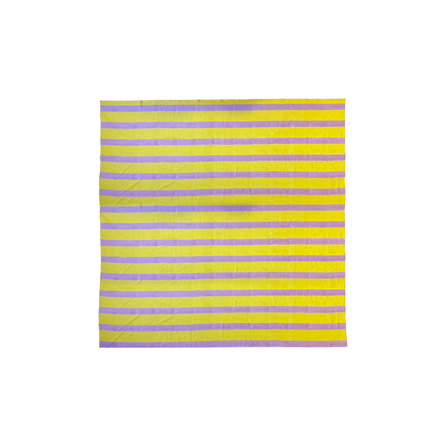 Striped Cotton Tablecloth in Pink and Yellow