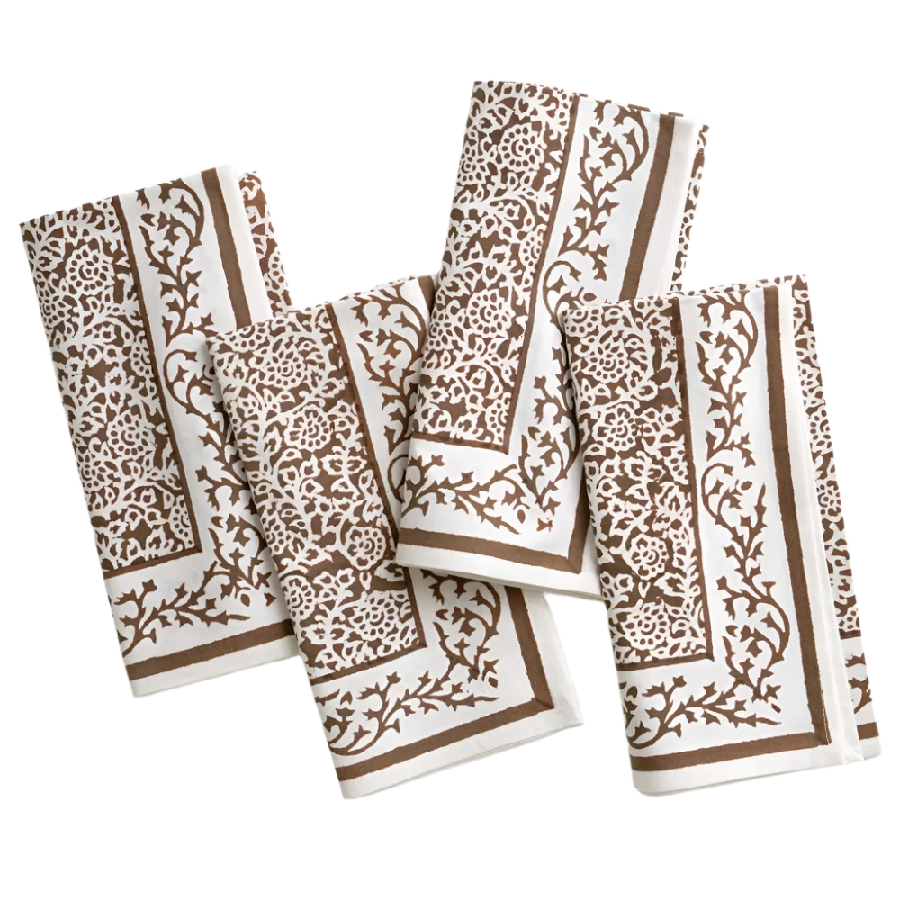 Tapestry Dark Chocolate Napkin Set of 4