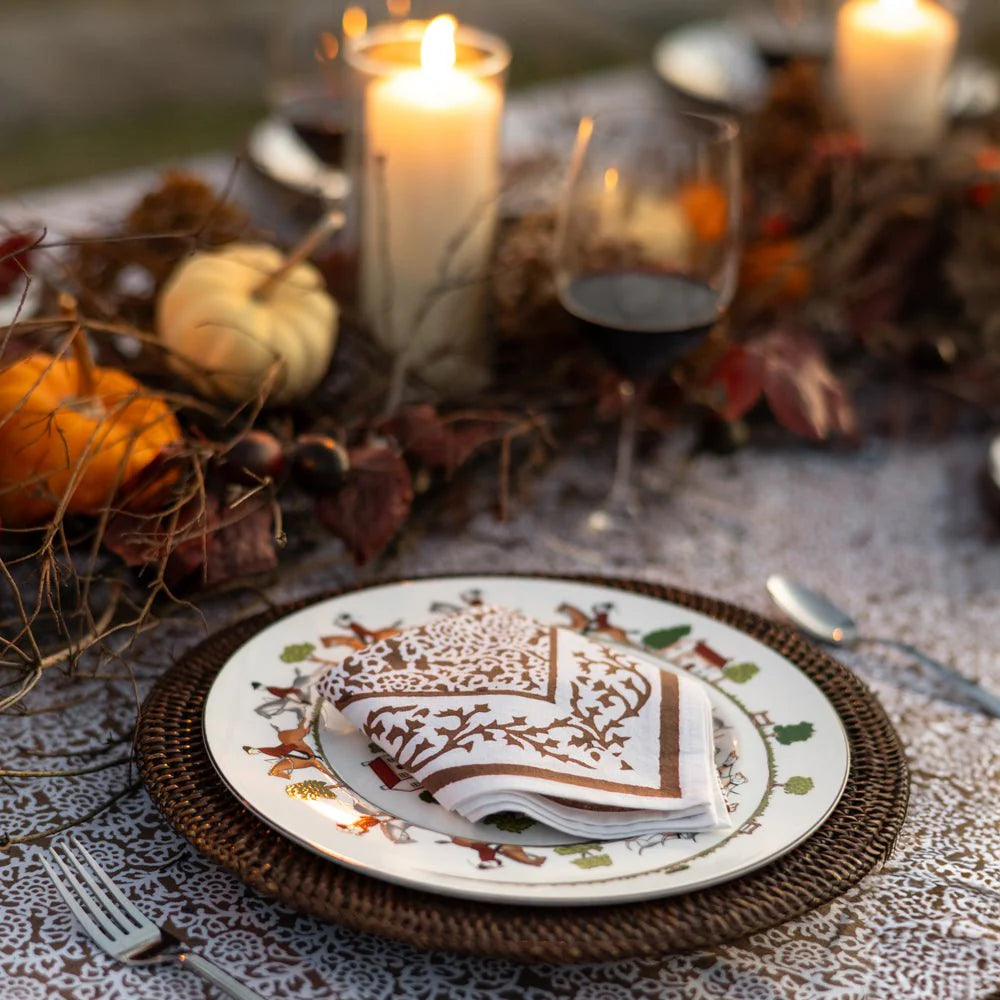 Tapestry Dark Chocolate Napkin Set of 4