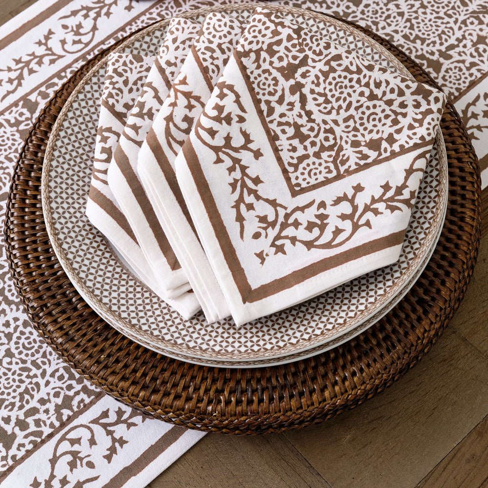 Tapestry Dark Chocolate Napkin Set of 4