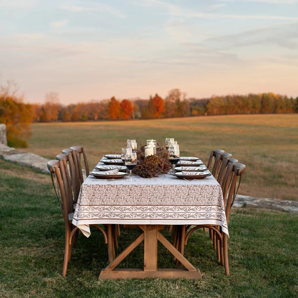Tapestry Dark Chocolate Tablecloth
