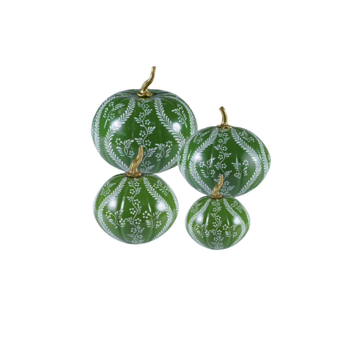 Green Pumpkin with White Trellis