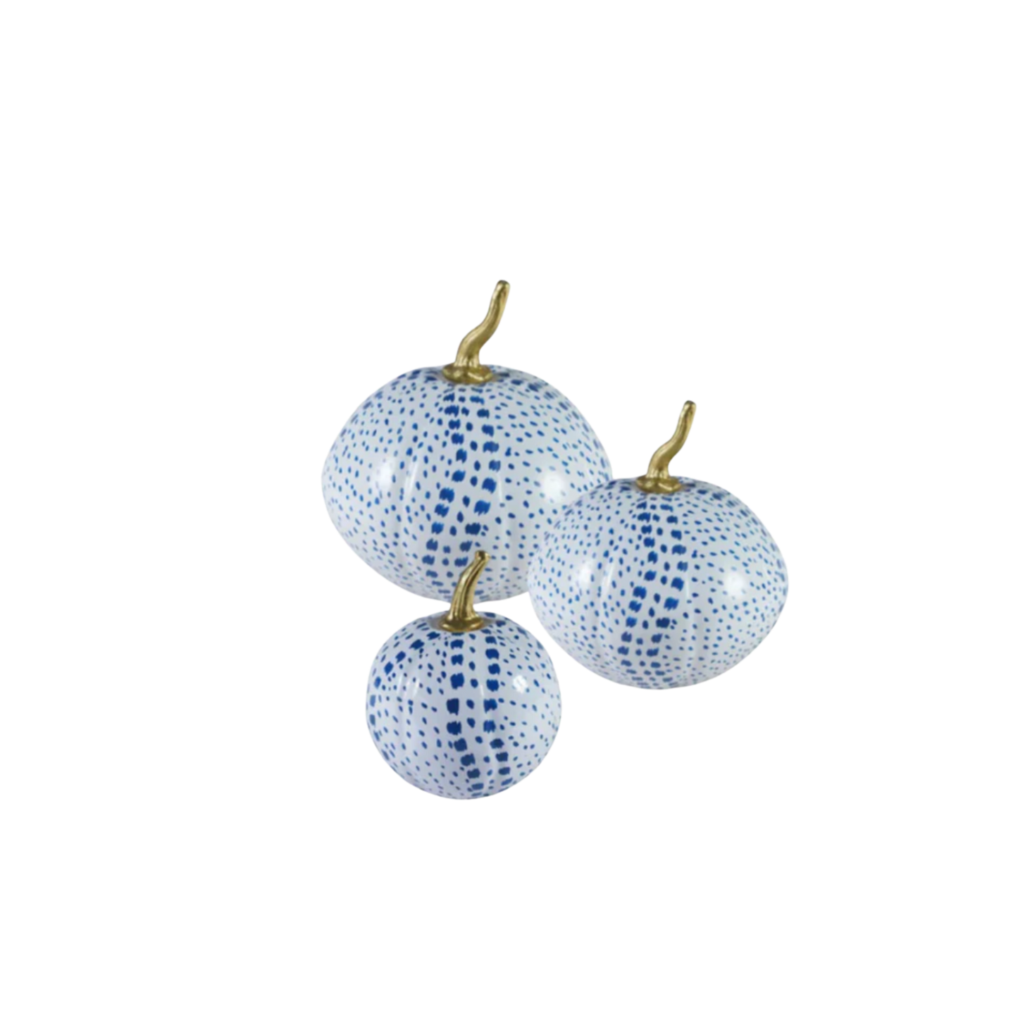 White Pumpkin with Blue Dot