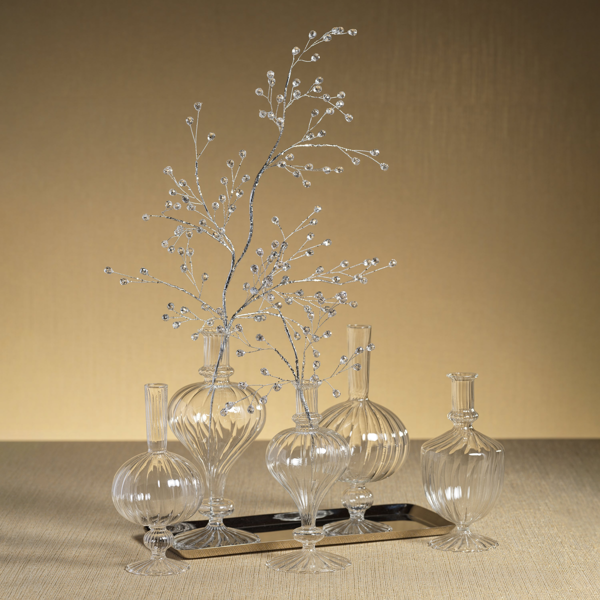 Turnip-Shaped Venetian Spiral Vase - Clear