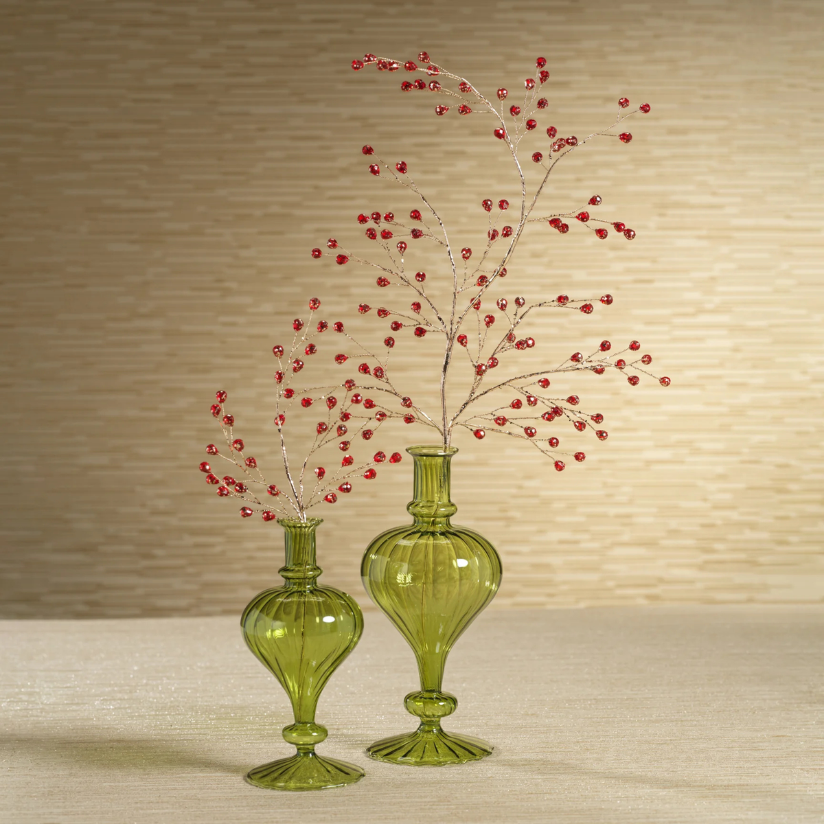 Turnip-Shaped Venetian Spiral Vase - Green