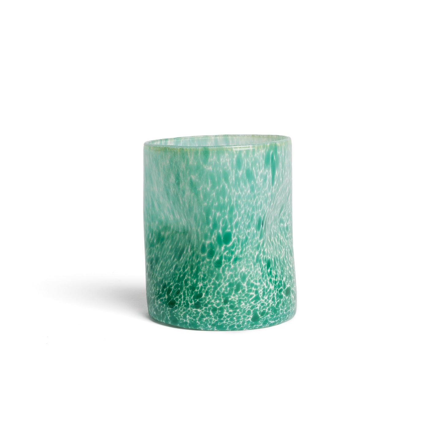 Handblown Glass in Turquoise Set of 2