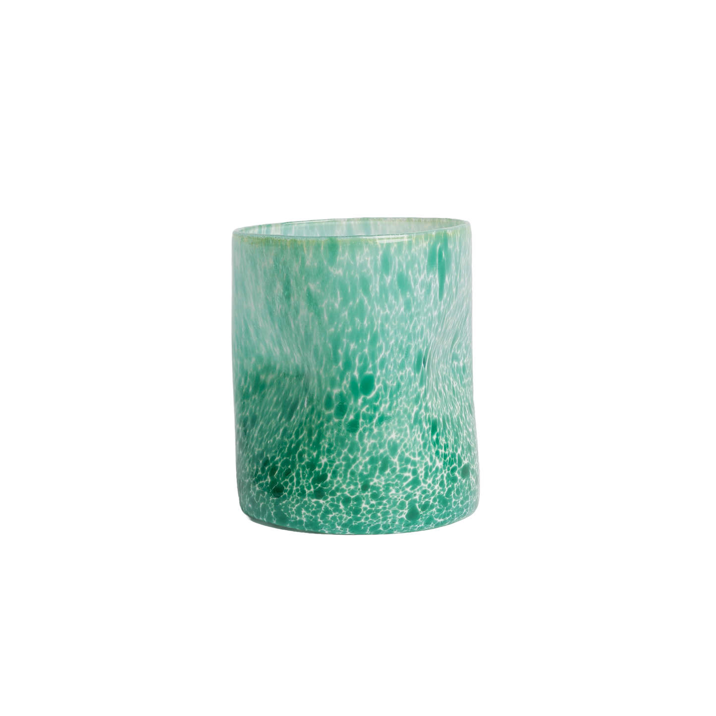 Handblown Glass in Turquoise Set of 2