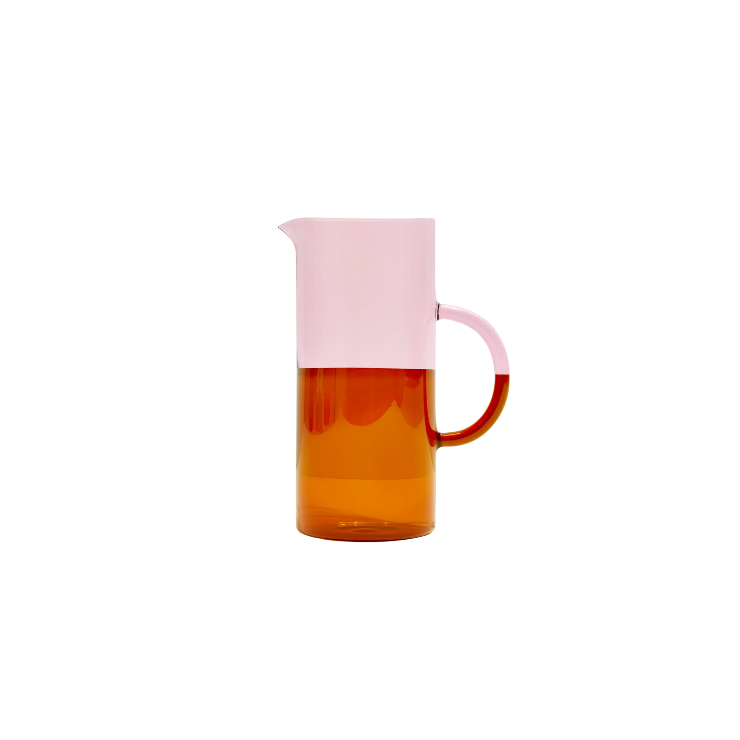 Two Tone Pitcher in Pink and Amber