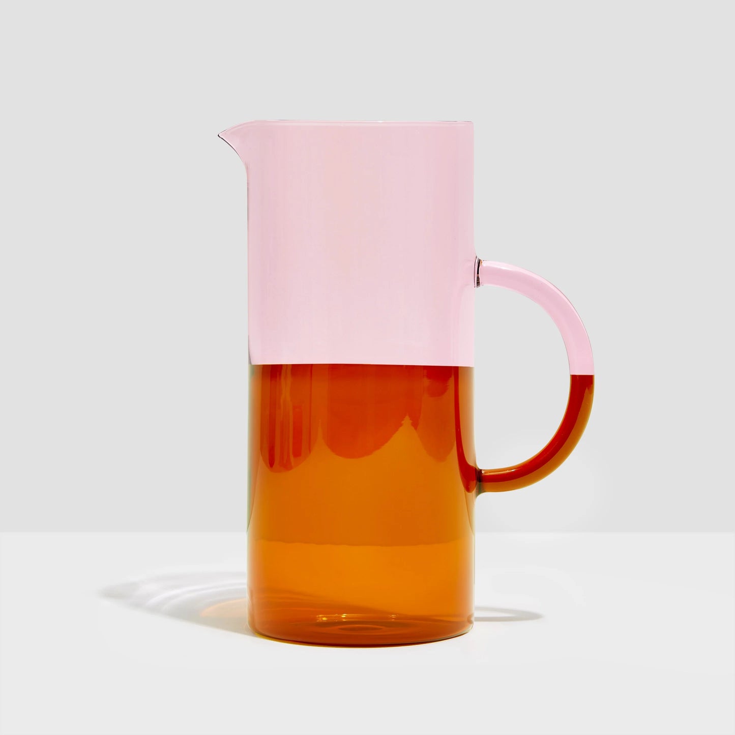 Two Tone Pitcher in Pink and Amber