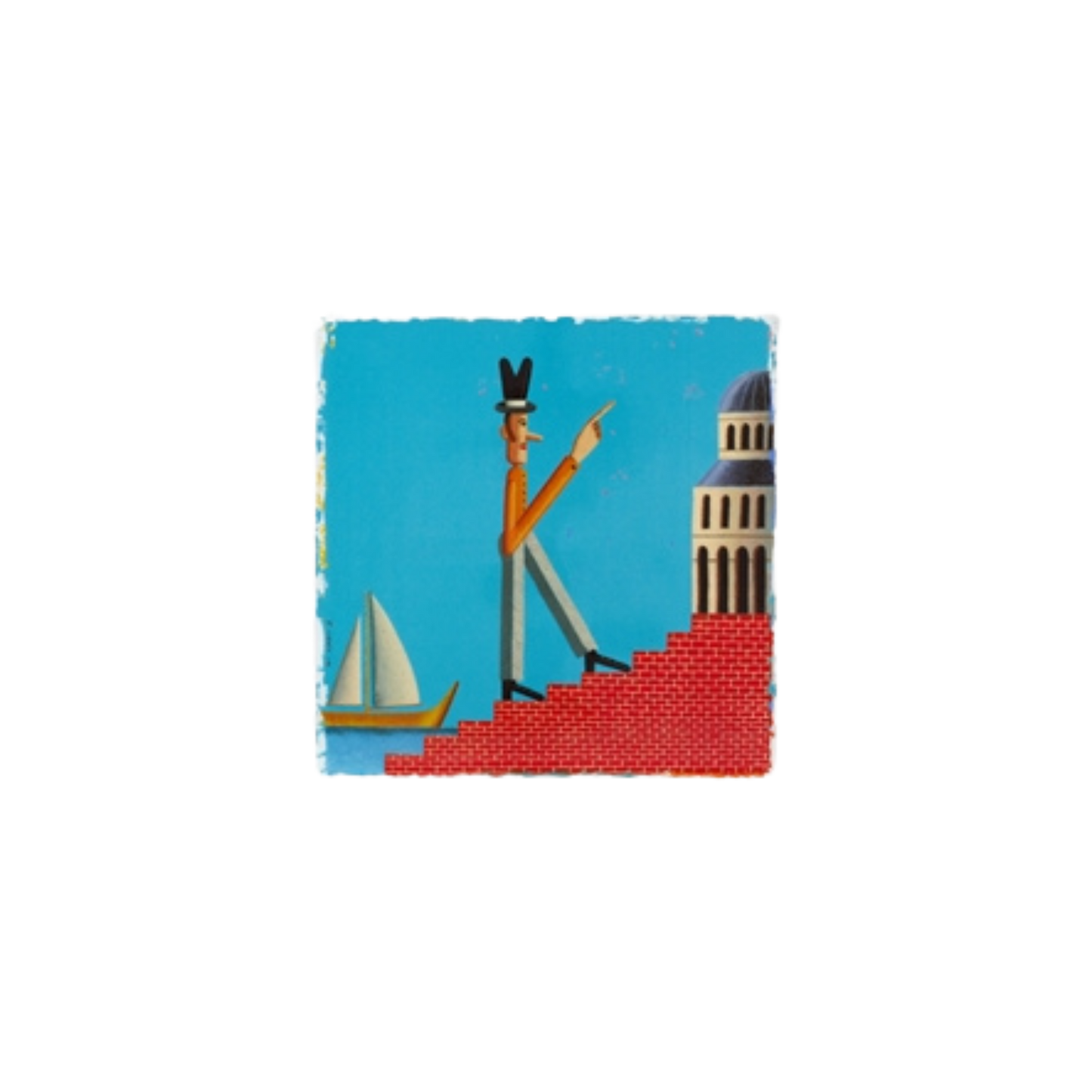 Vida Alegre - Porcelain Plaque Letter K