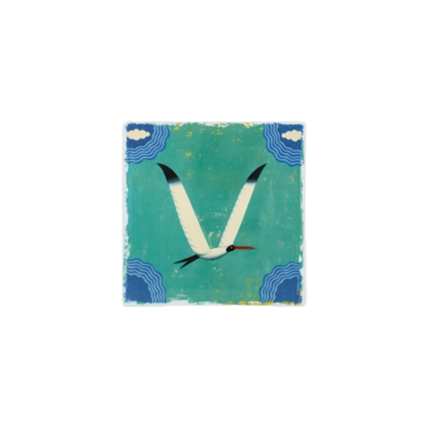 Vida Alegre - Porcelain Plaque Letter V