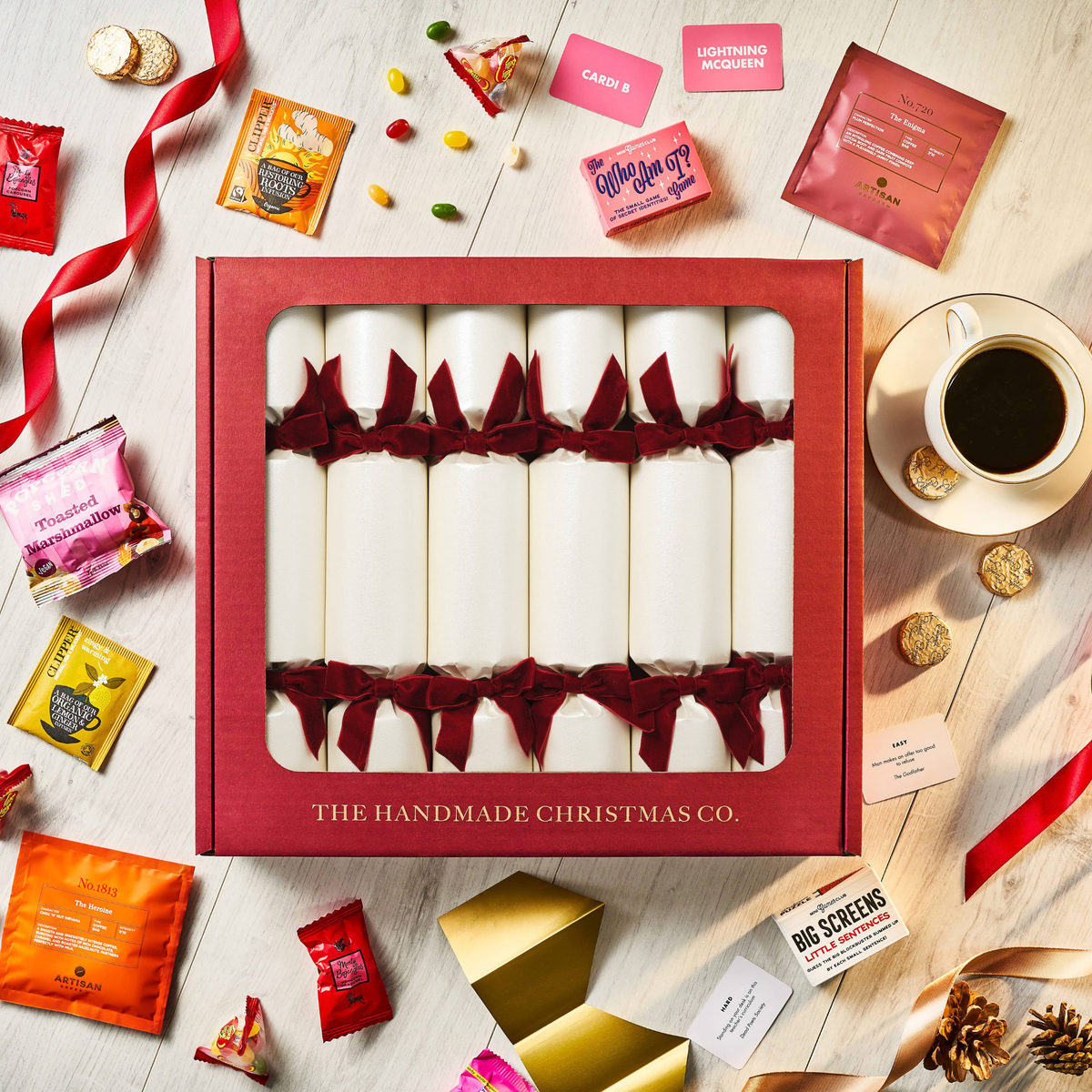 White Christmas Cracker Box - Set of 6 (Fill Your Own)