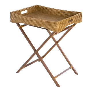 Woven Rattan Butler Tray