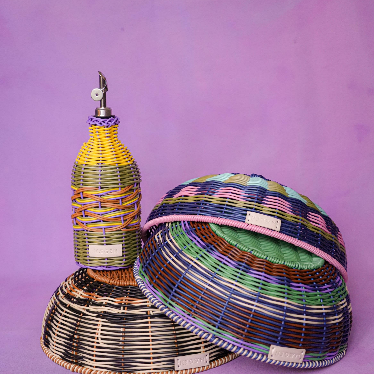 Oil Pourer - Yellow/Lilac