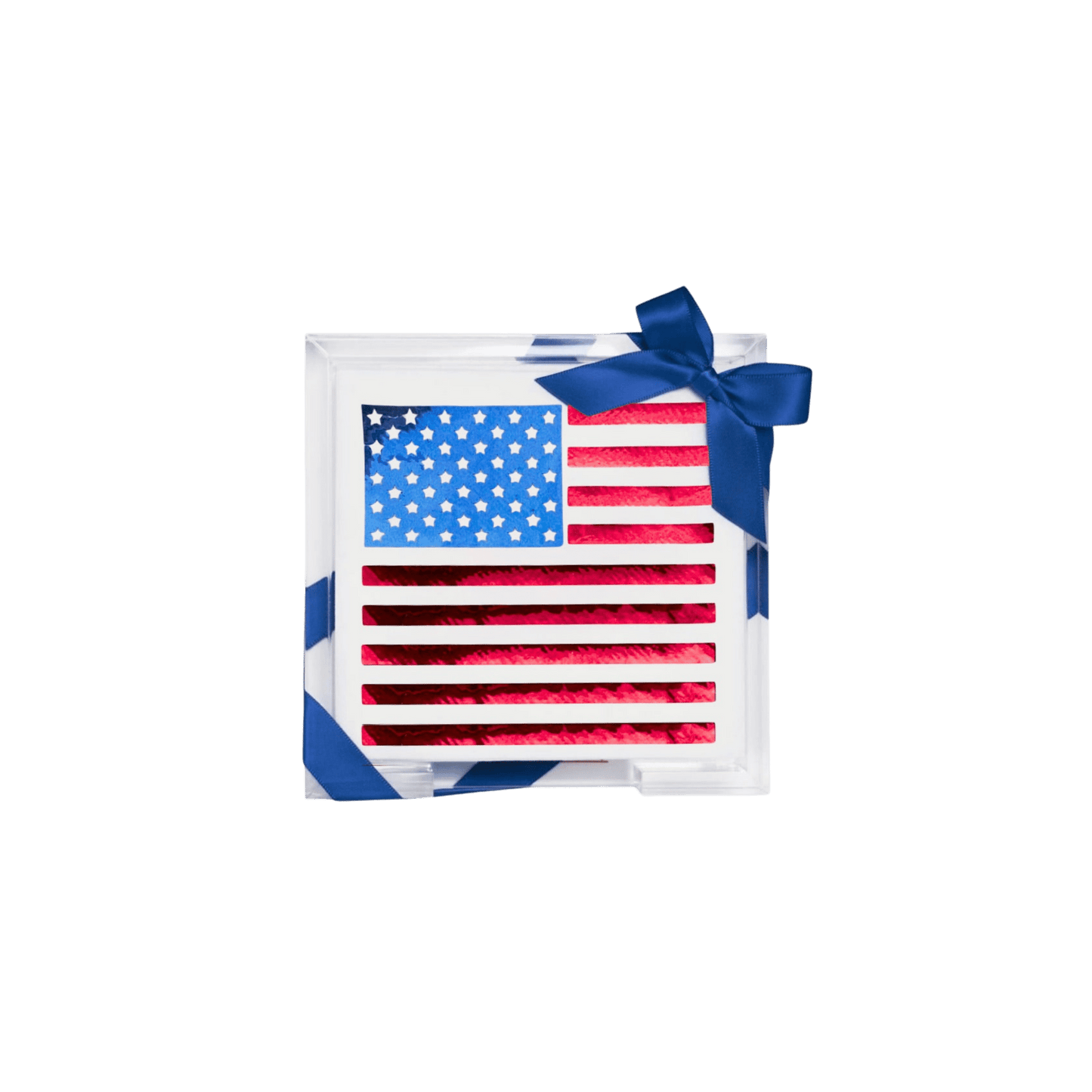 American Flag Acrylic Cocktail Napkin Hostess Set - Hosted by Kelly Gaudreau