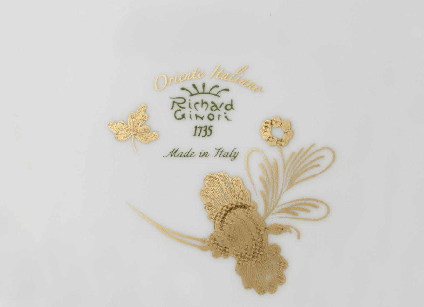 Antico Doccia Flat Dessert Plate - Aurum - Hosted by Kelly Gaudreau