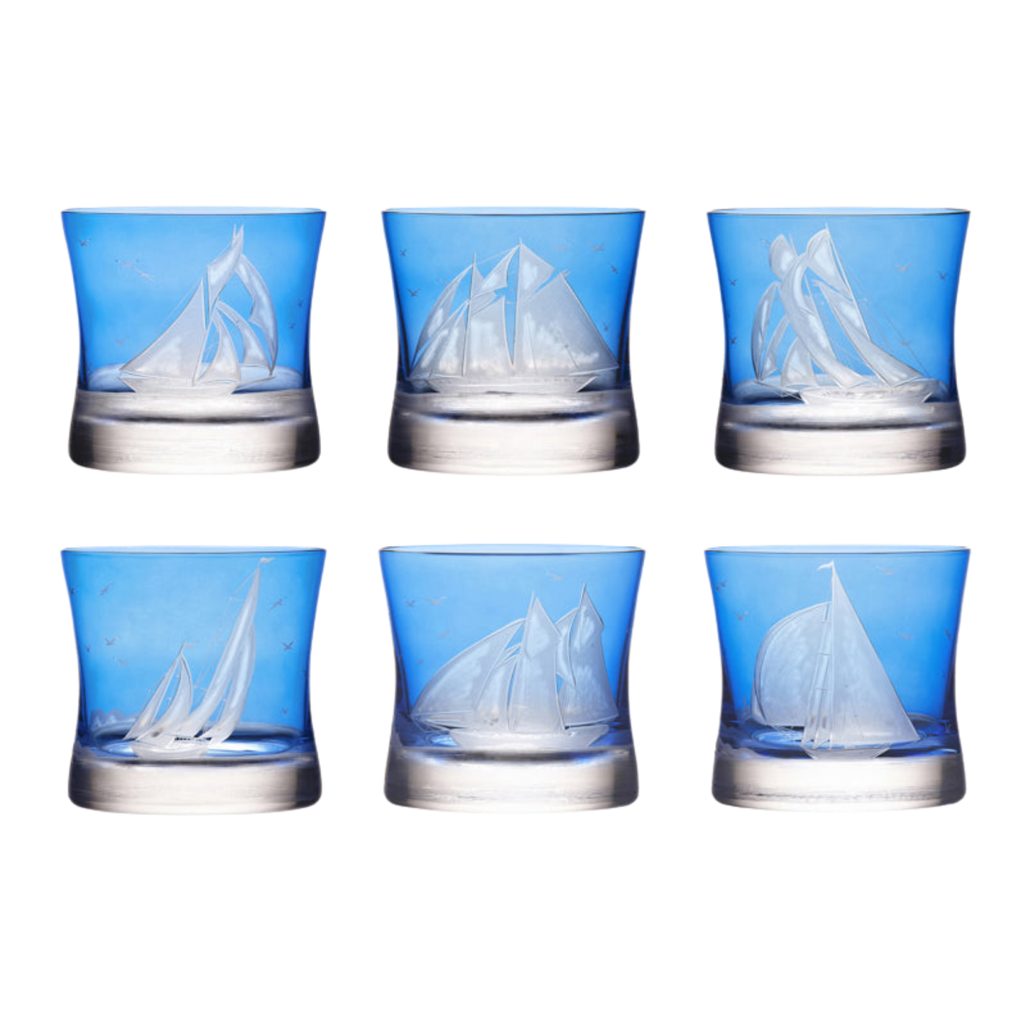 Golden Age of Yachting Collection Rocks Glasses - Set of 6