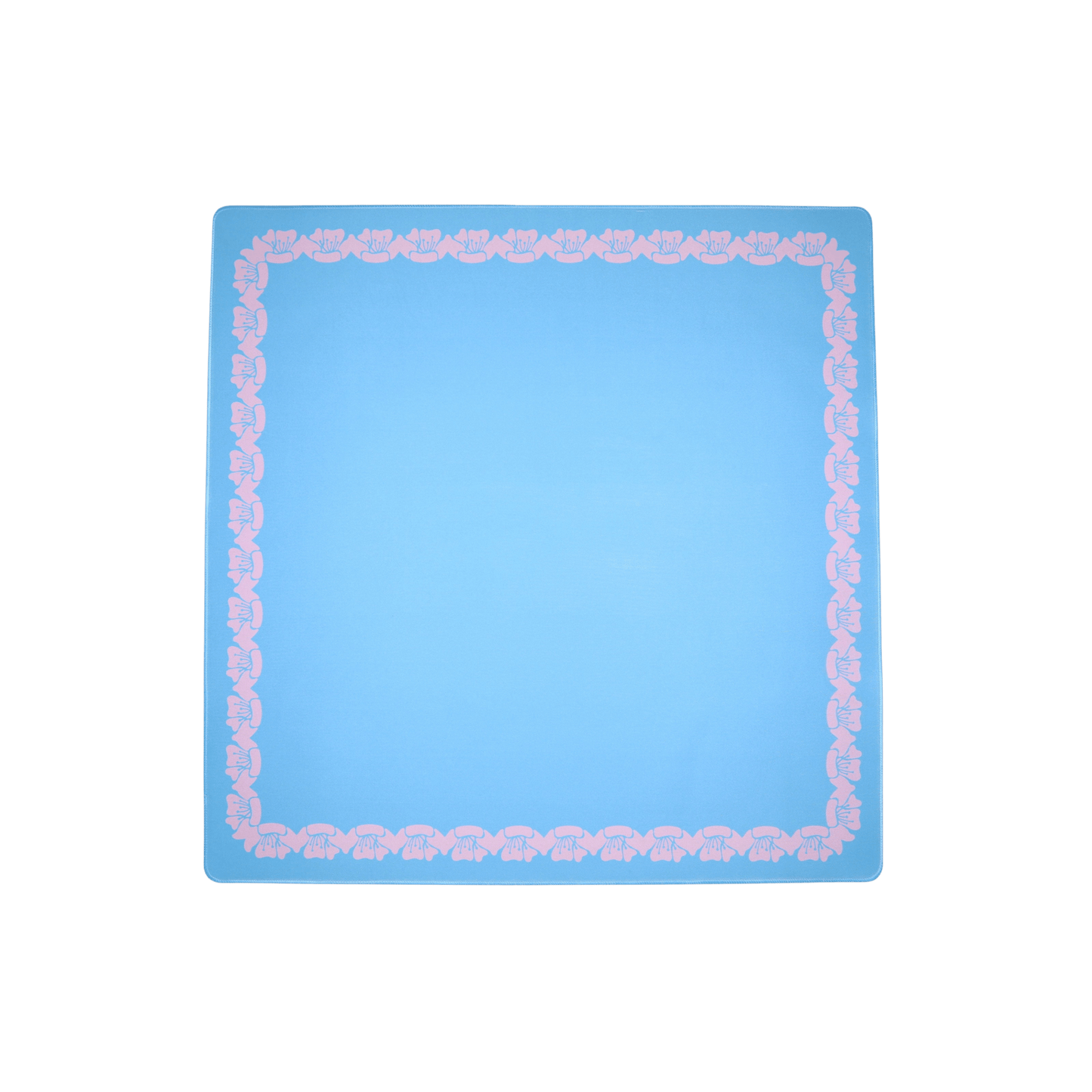 Blue & Pink Flower Border Mahjong Mat - Hosted by Kelly Gaudreau