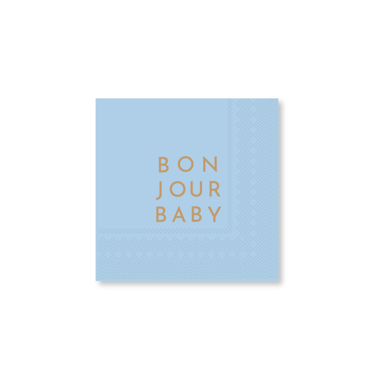 Bonjour Baby Sky Blue Cocktail Napkins - Set of 20 - Hosted by Kelly Gaudreau