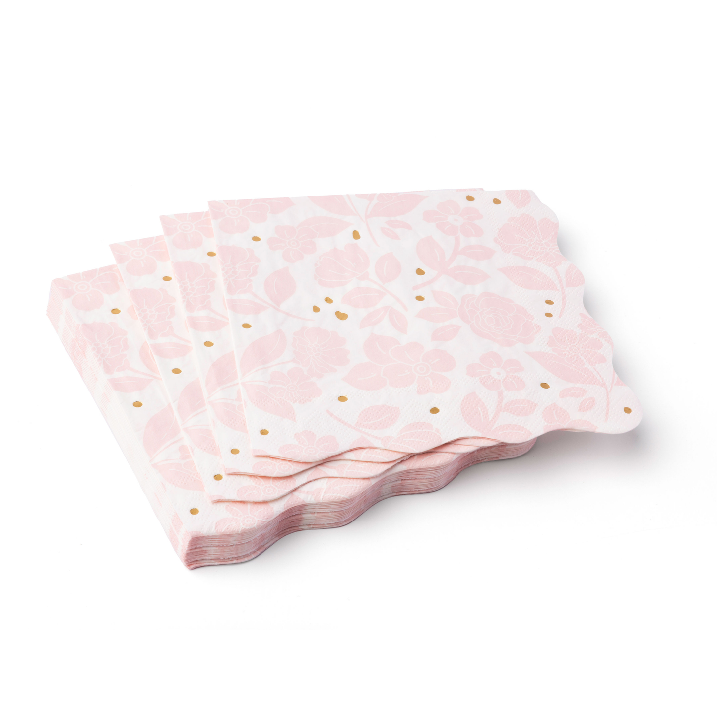 Petal Pink Floral Dinner Napkins – Set of 20