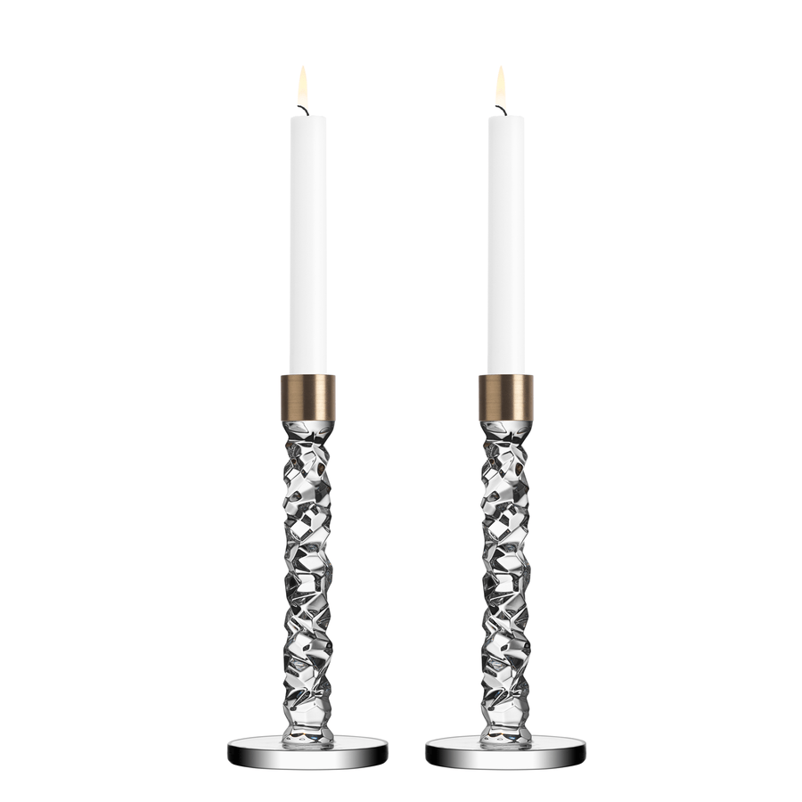 Carat Candlestick Brass Medium - Set of 2 - Hosted by Kelly Gaudreau